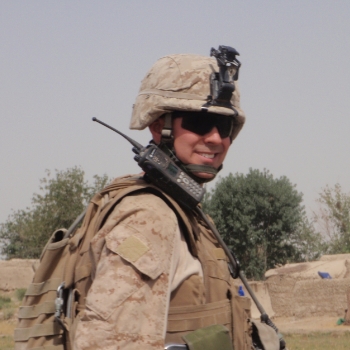 Chris Banweg on deployment with the U.S. Marine Corps